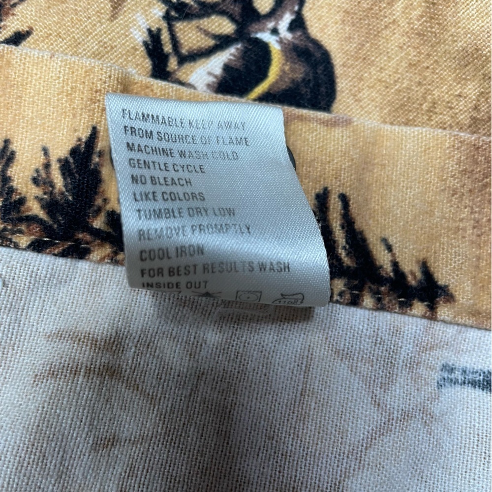 Woolrich Vintage 100% Cotton Dark Wheat Whitetail Deer Forest Outdoors Shirt - Picture 8 of 12